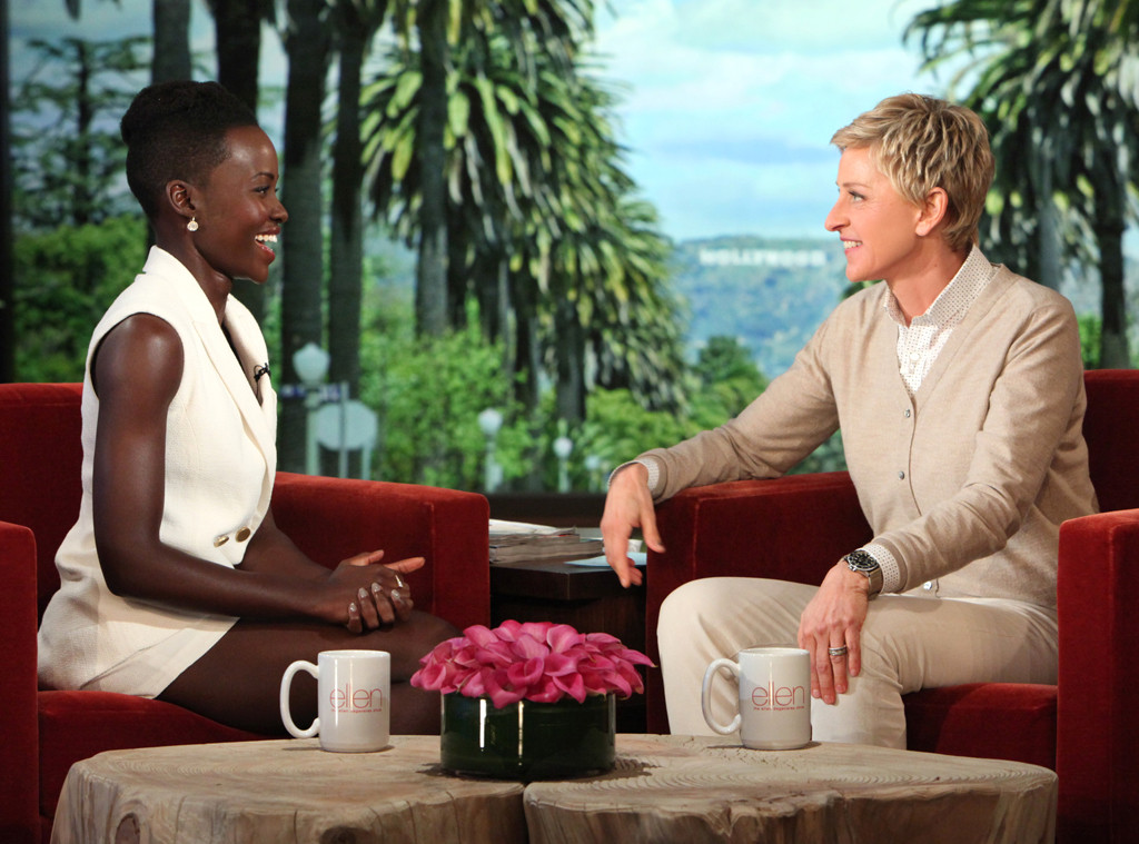 Lupita Nyong'o, Ellen DeGeneres, The Ellen DeGeneres Show Lupita Nyong'o, Ellen DeGeneres, The Ellen DeGeneres Show